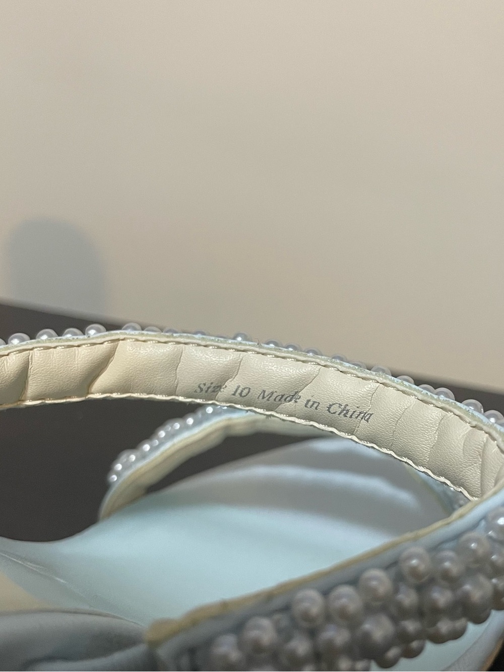 Homecoming Pearl-Embellished Light Blue Strappy Block Heels | Wms Sz 10 | NWOT - Picture 9 of 9